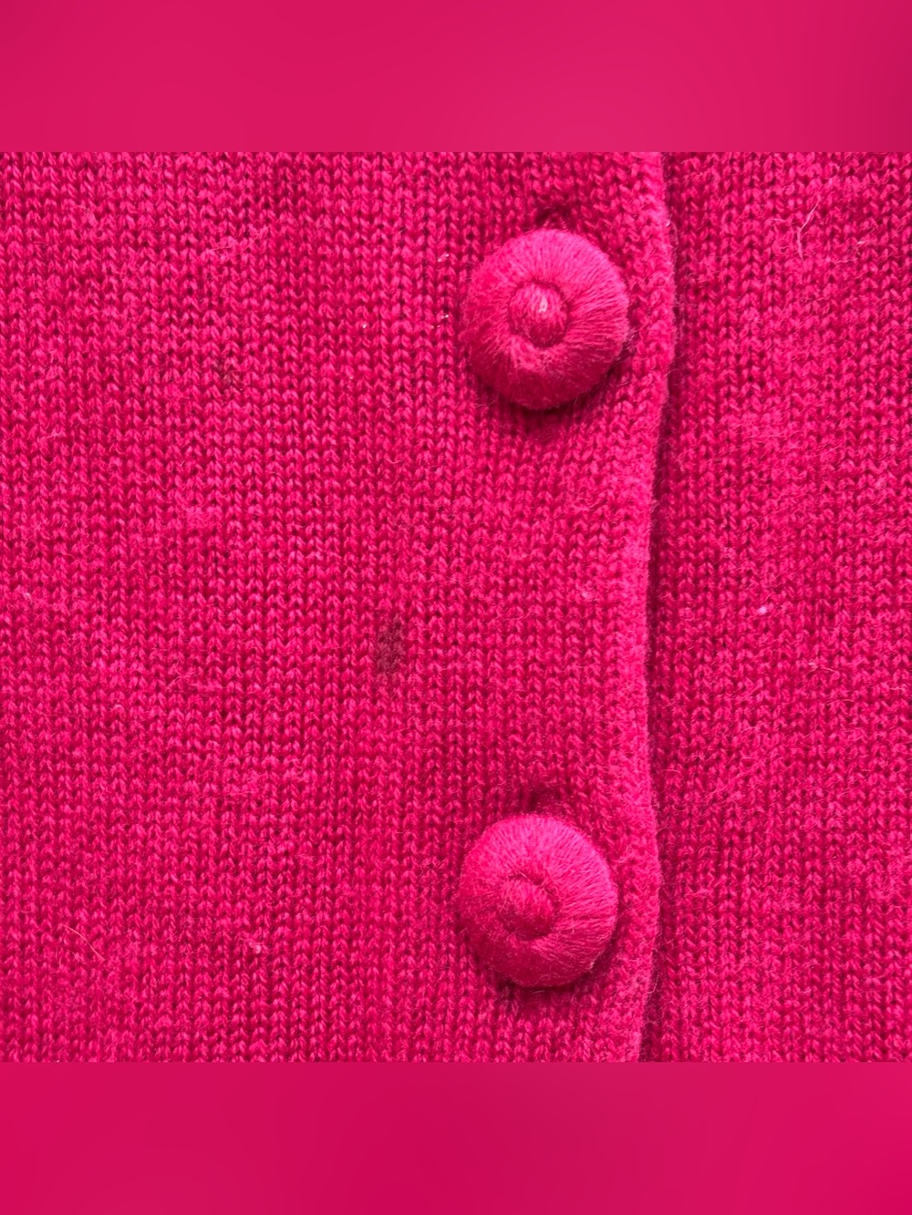Ellen Tracy Women's SP Vibrant Fuschia Cashmere knit Cardigan Sweater - Picture 6 of 13